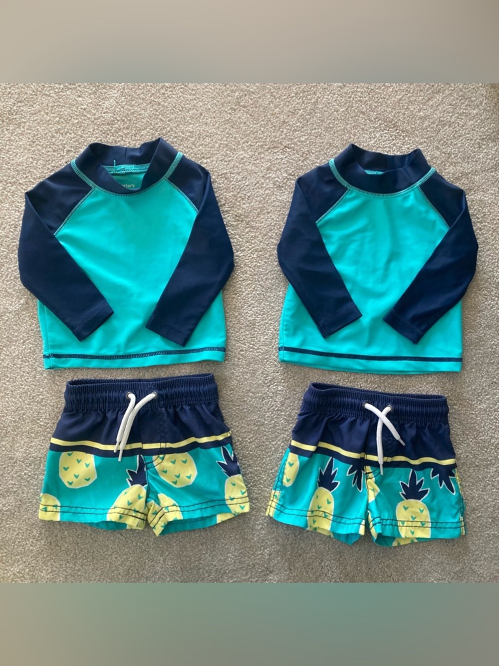 Carter’s Set of 2 Matching Pineapple Swim Sets